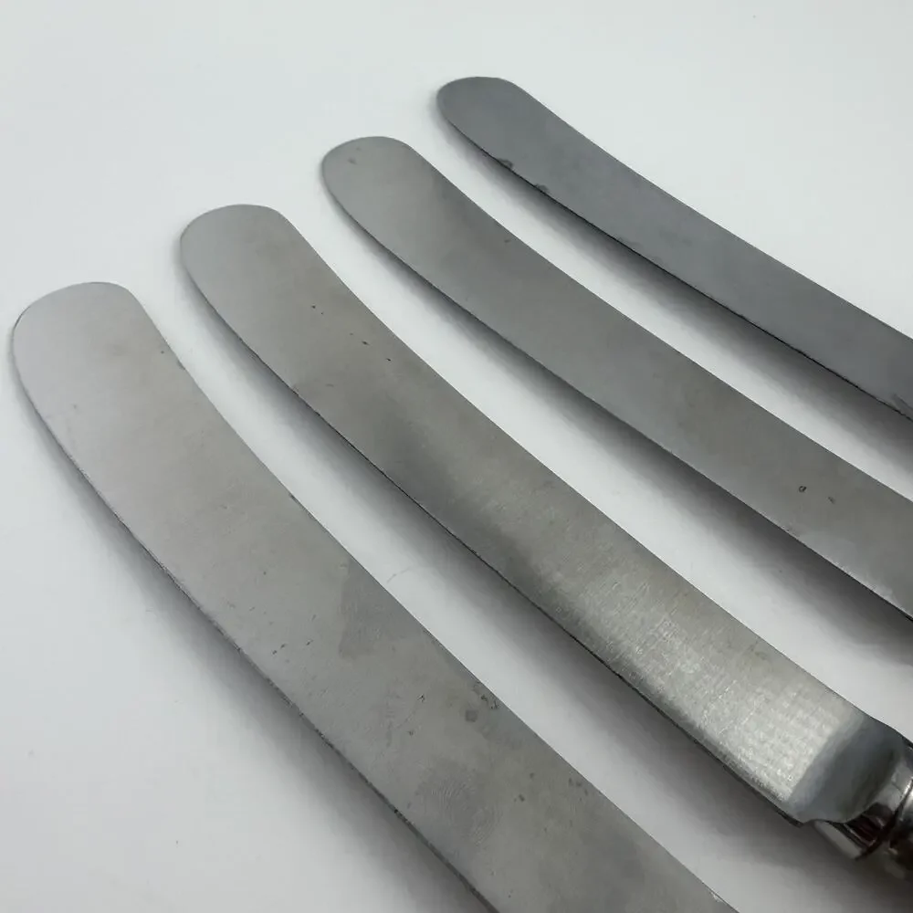4X BK Cooper Bros QUEEN ANNE Stainless Butter Knives England Pistol Grips